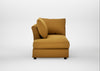 Tailor Left Hand Facing Chaise Unit Smart Cotton Linen Sahara / Black