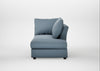 Tailor Right Hand Facing Chaise Unit Smart Cotton Linen Celestial / Walnut Stained