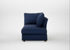 Tailor Right Hand Facing Chaise Unit Smart Cotton Linen Indigo / Natural