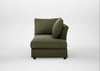 Tailor Right Hand Facing Chaise Unit Smart Cotton Linen Myrtle / Walnut Stained