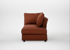 Tailor Right Hand Facing Chaise Unit Smart Cotton Linen Rust / Black