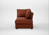 Tailor Right Hand Facing Chaise Unit Smart Cotton Linen Rust / Walnut Stained