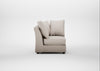 Tailor Curved Left Hand Facing Corner Unit Capelo Linen-Cotton Sesame / Black