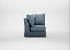 Tailor Curved Left Hand Facing Corner Unit Smart Cotton Linen Celestial / Walnut Stained