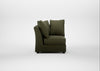 Tailor Curved Left Hand Facing Corner Unit Smart Cotton Linen Myrtle / Black