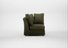 Tailor Curved Left Hand Facing Corner Unit Smart Cotton Linen Myrtle / Natural