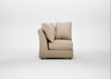 Tailor Curved Left Hand Facing Corner Unit Smart Cotton Linen Rice / Natural