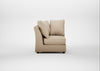 Tailor Curved Left Hand Facing Corner Unit Smart Cotton Linen Rice / Walnut Stained