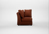 Tailor Curved Left Hand Facing Corner Unit Smart Cotton Linen Rust / Black