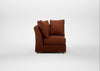 Tailor Curved Left Hand Facing Corner Unit Smart Cotton Linen Rust / Natural