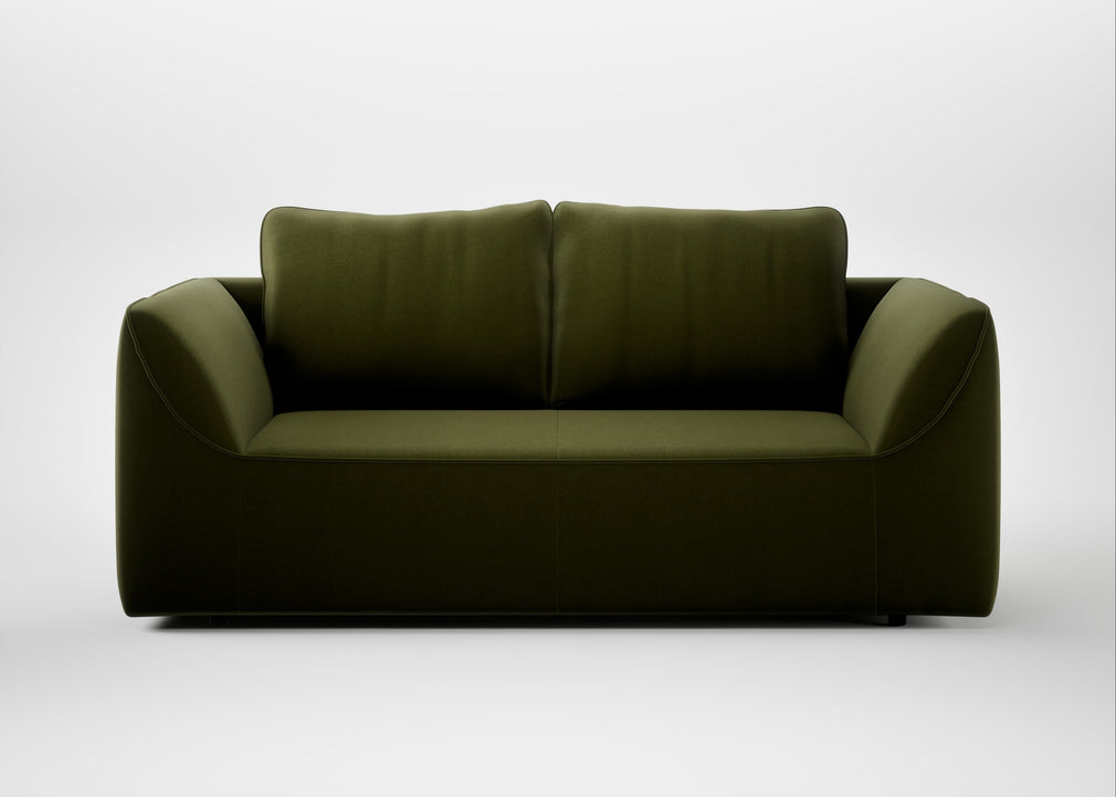 Morven 2 Seater Sofa Cotton Velvet Evergreen