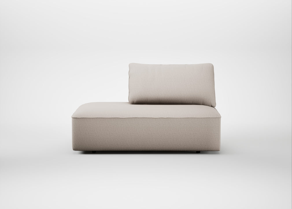 Morven Left Hand Facing Open End Unit Capelo Linen-Cotton Sesame
