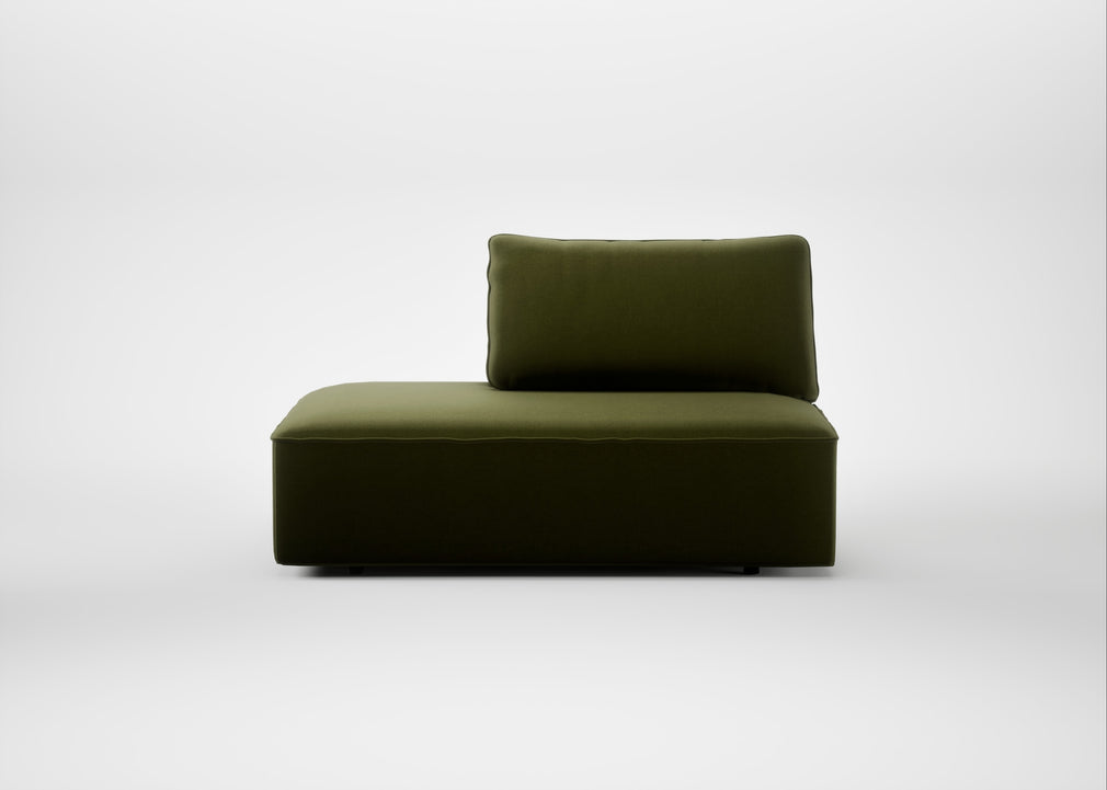 Morven Left Hand Facing Open End Unit Cotton Velvet Evergreen