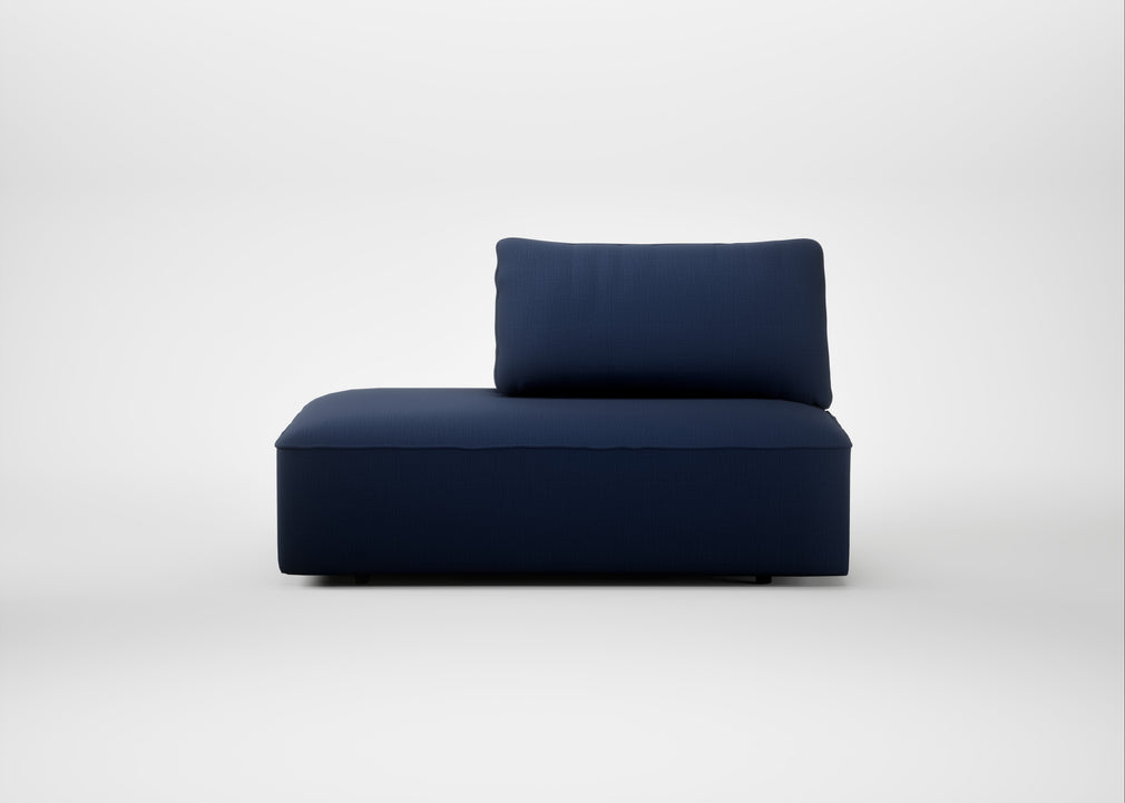 Morven Left Hand Facing Open End Unit Smart Cotton Linen Indigo