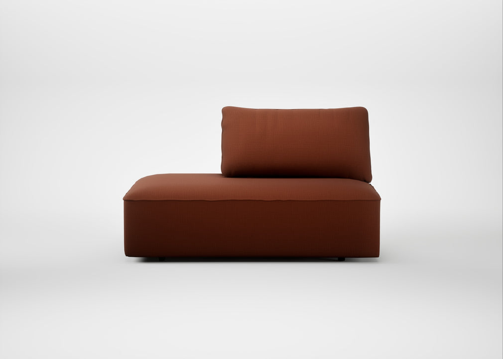 Morven Left Hand Facing Open End Unit Smart Cotton Linen Rust