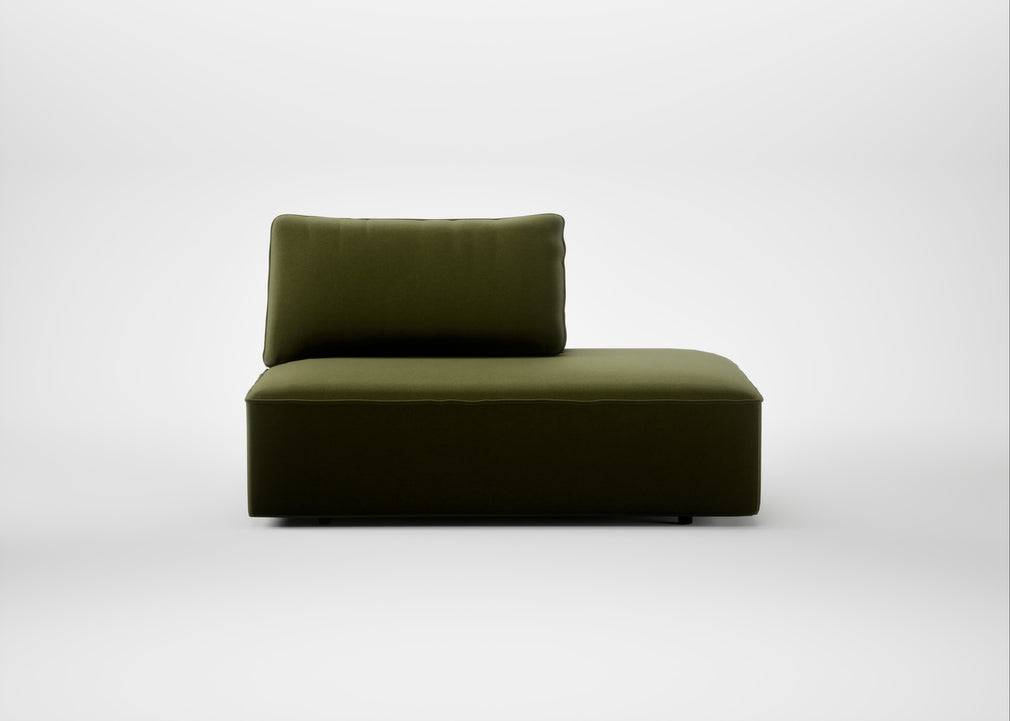 Morven Right Hand Facing Open End Unit Cotton Velvet Evergreen