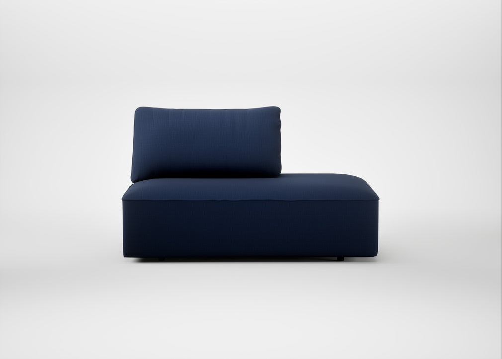 Morven Right Hand Facing Open End Unit Smart Cotton Linen Indigo