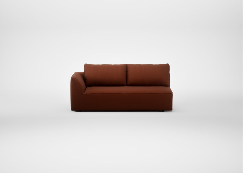 Morven Left Hand Facing 3 Seater Unit Smart Cotton Linen Rust