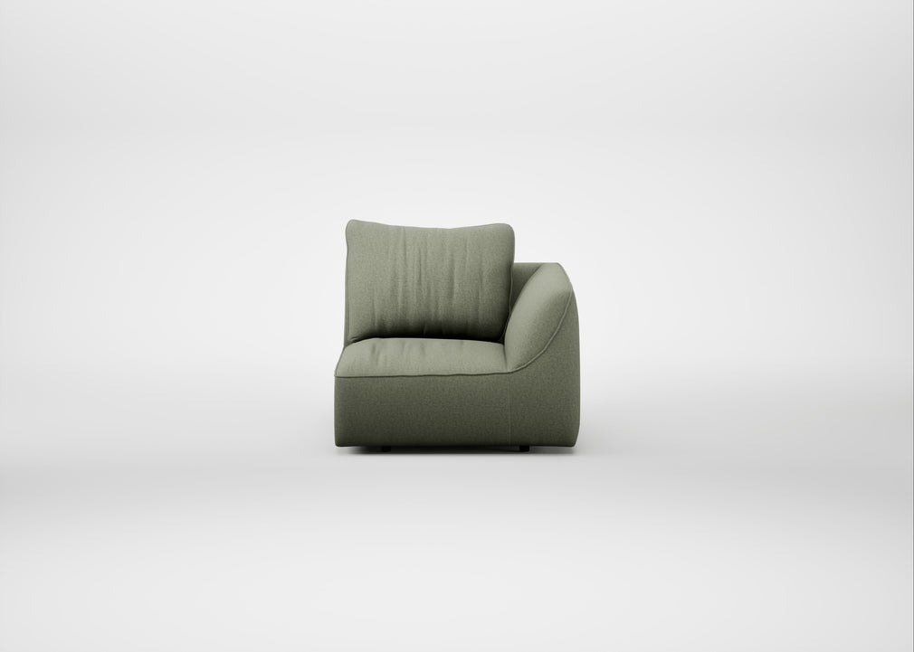 Morven Right Hand Facing Single Unit Capelo Linen-Cotton Sage