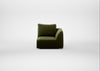 Morven Right Hand Facing Single Unit Cotton Velvet Evergreen