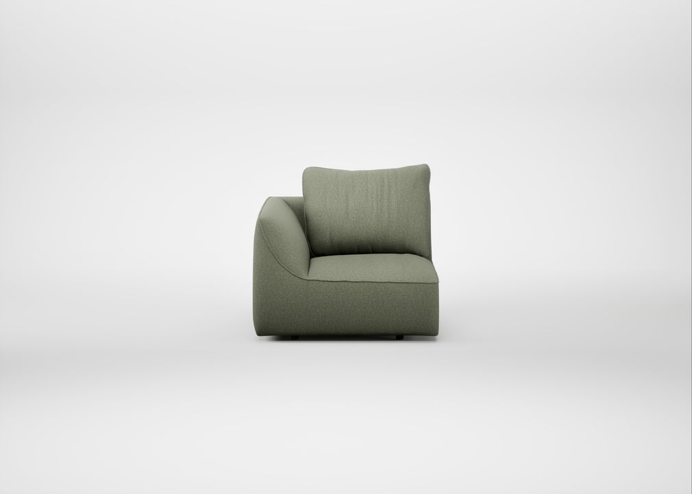 Morven Left Hand Facing Single Unit Capelo Linen-Cotton Sage