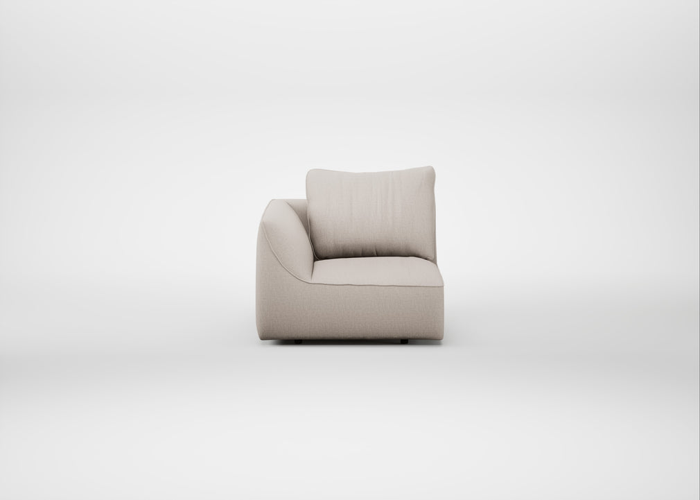 Morven Left Hand Facing Single Unit Capelo Linen-Cotton Sesame