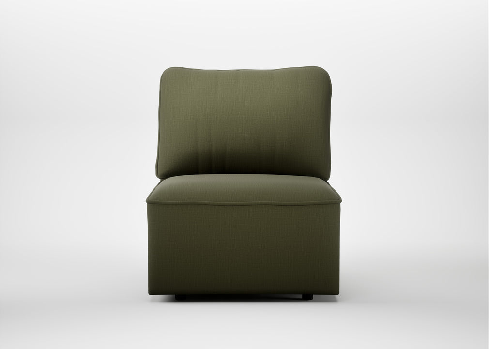 Morven Left Hand Facing Single Unit Smart Cotton Linen Myrtle