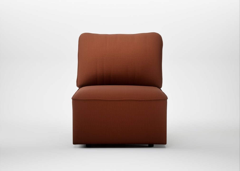 Morven Left Hand Facing Single Unit Smart Cotton Linen Rust