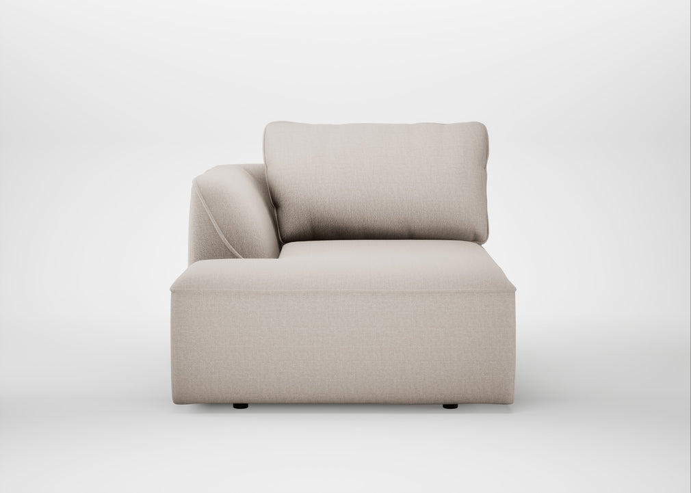 Morven Left Hand Facing Chaise Unit Capelo Linen-Cotton Sesame