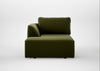 Morven Left Hand Facing Chaise Unit Cotton Velvet Evergreen