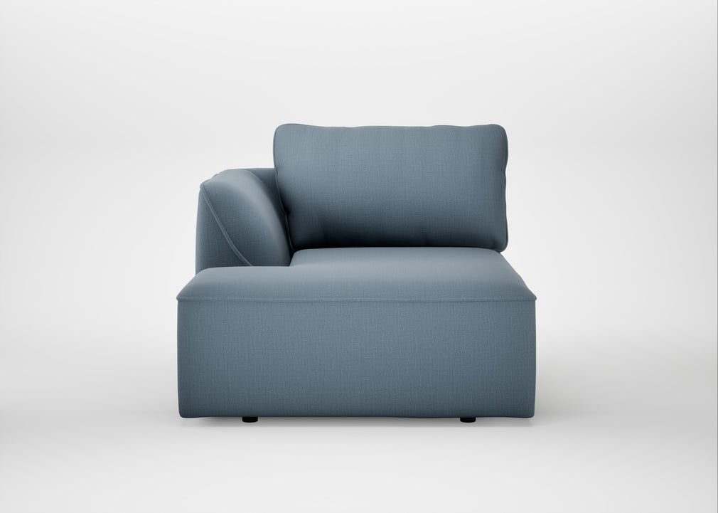 Morven Left Hand Facing Chaise Unit Smart Cotton Linen Celestial