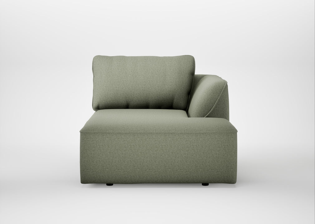 Morven Right Hand Facing Chaise Unit Capelo Linen-Cotton Sage