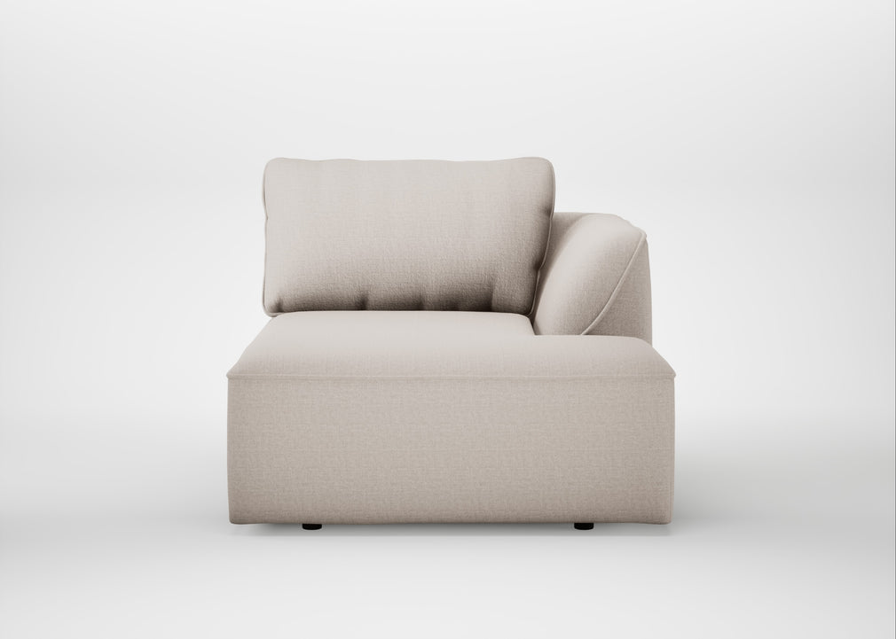 Morven Right Hand Facing Chaise Unit Capelo Linen-Cotton Sesame