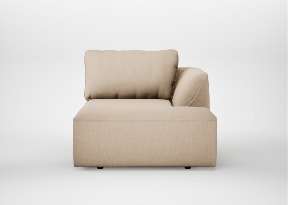 Morven Right Hand Facing Chaise Unit Smart Cotton Linen Rice