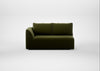 Morven Left Hand Facing 2 Seater Unit Cotton Velvet Evergreen