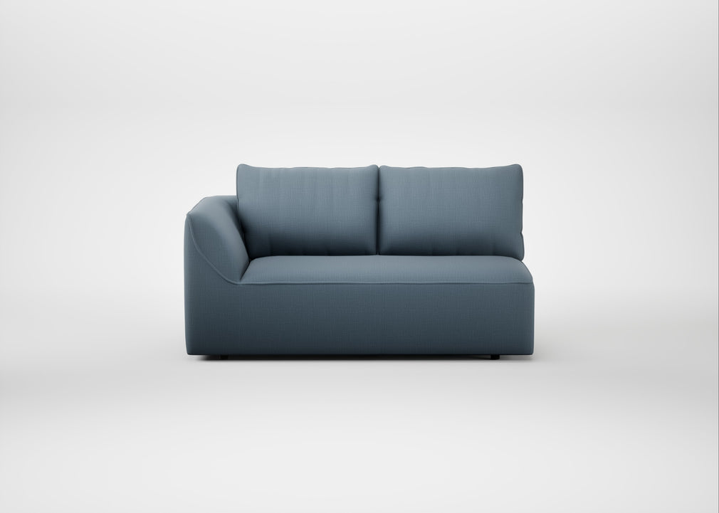 Morven Left Hand Facing 2 Seater Unit Smart Cotton Linen Celestial