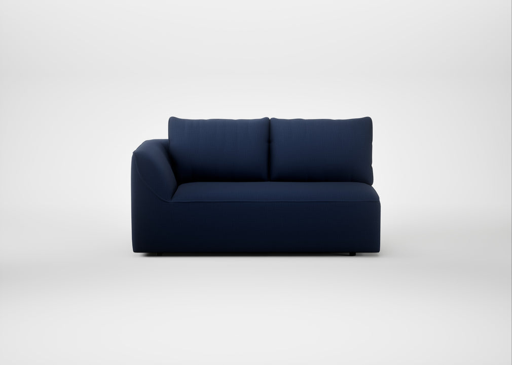 Morven Left Hand Facing 2 Seater Unit Smart Cotton Linen Indigo