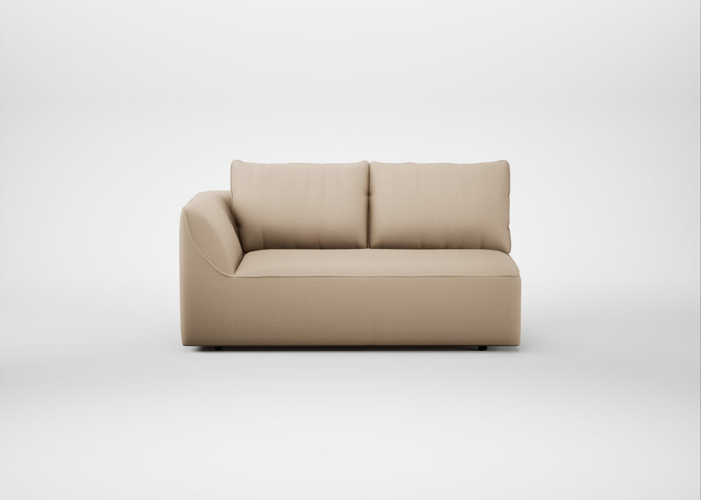 Morven Left Hand Facing 2 Seater Unit Smart Cotton Linen Rice