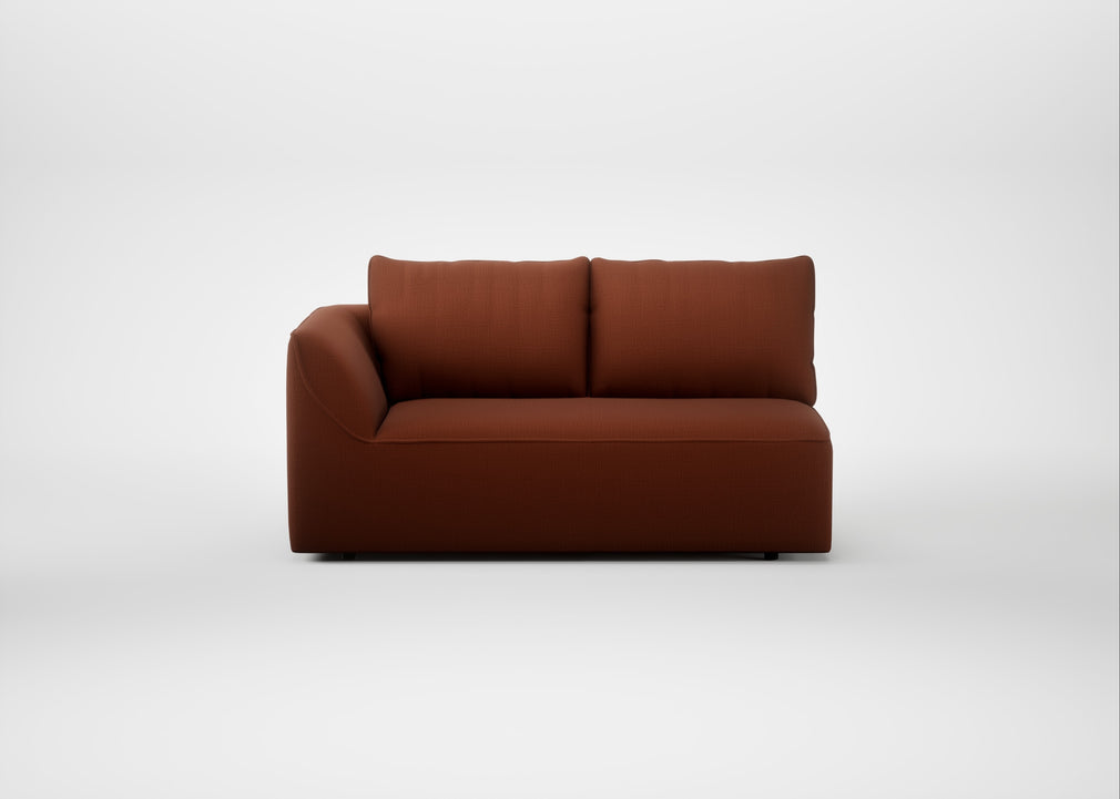 Morven Left Hand Facing 2 Seater Unit Smart Cotton Linen Rust