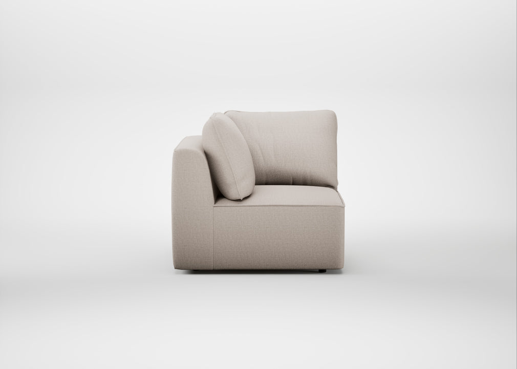 Morven Corner Unit Capelo Linen-Cotton Sesame