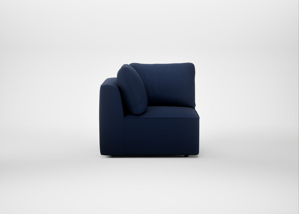 Morven Corner Unit Smart Cotton Linen Indigo