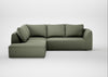 Morven Left Hand Facing Large Corner Sofa Capelo Linen-Cotton Sage