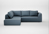 Morven Left Hand Facing Large Corner Sofa Smart Cotton Linen Celestial