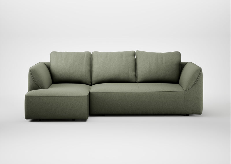 Morven Left Hand Facing Chaise Sofa Capelo Linen-Cotton Sage