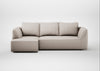 Morven Left Hand Facing Corner Chaise Sofa Capelo Linen-Cotton Sesame