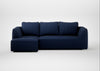 Morven Left Hand Facing Corner Chaise Sofa Smart Cotton Linen Indigo