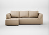 Morven Left Hand Facing Corner Chaise Sofa Smart Cotton Linen Rice