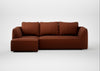 Morven Left Hand Facing Corner Chaise Sofa Smart Cotton Linen Rust