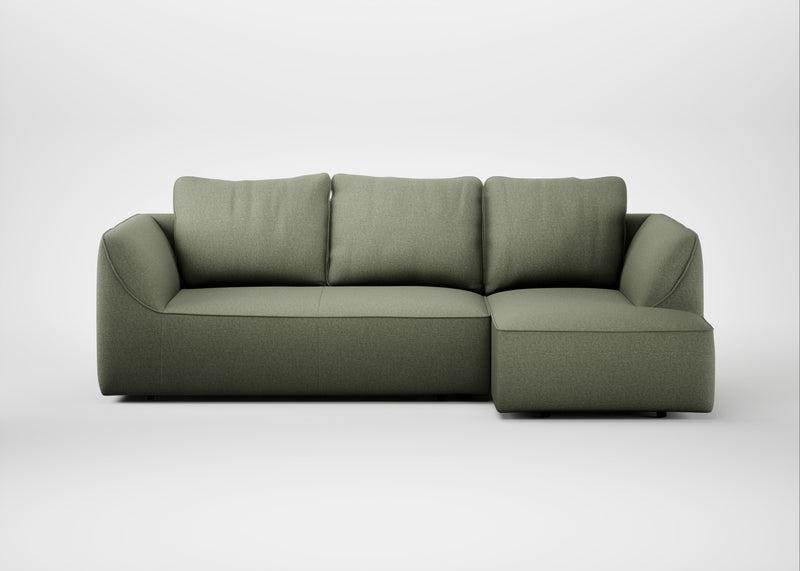 Morven Right Hand Facing Chaise Sofa Capelo Linen-Cotton Sage