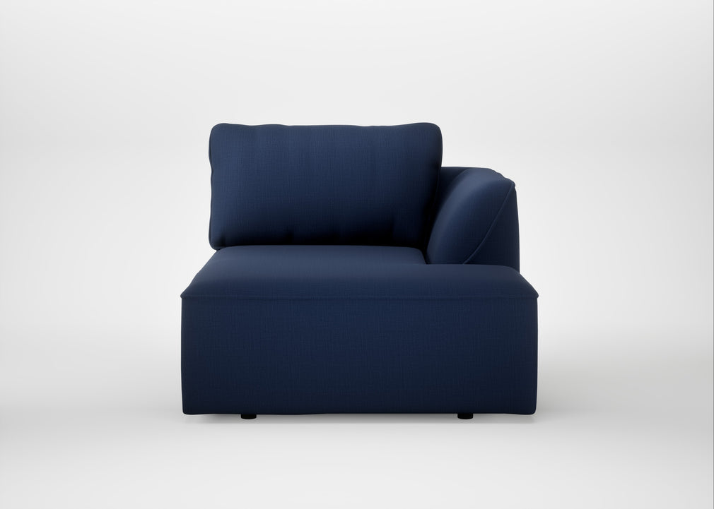 Morven Right Hand Facing Corner Chaise Sofa Smart Cotton Linen Indigo